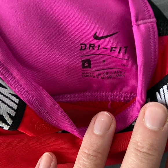 Nike Indy Pink & Red Cross Back Sports Bra - Picture 6 of 6